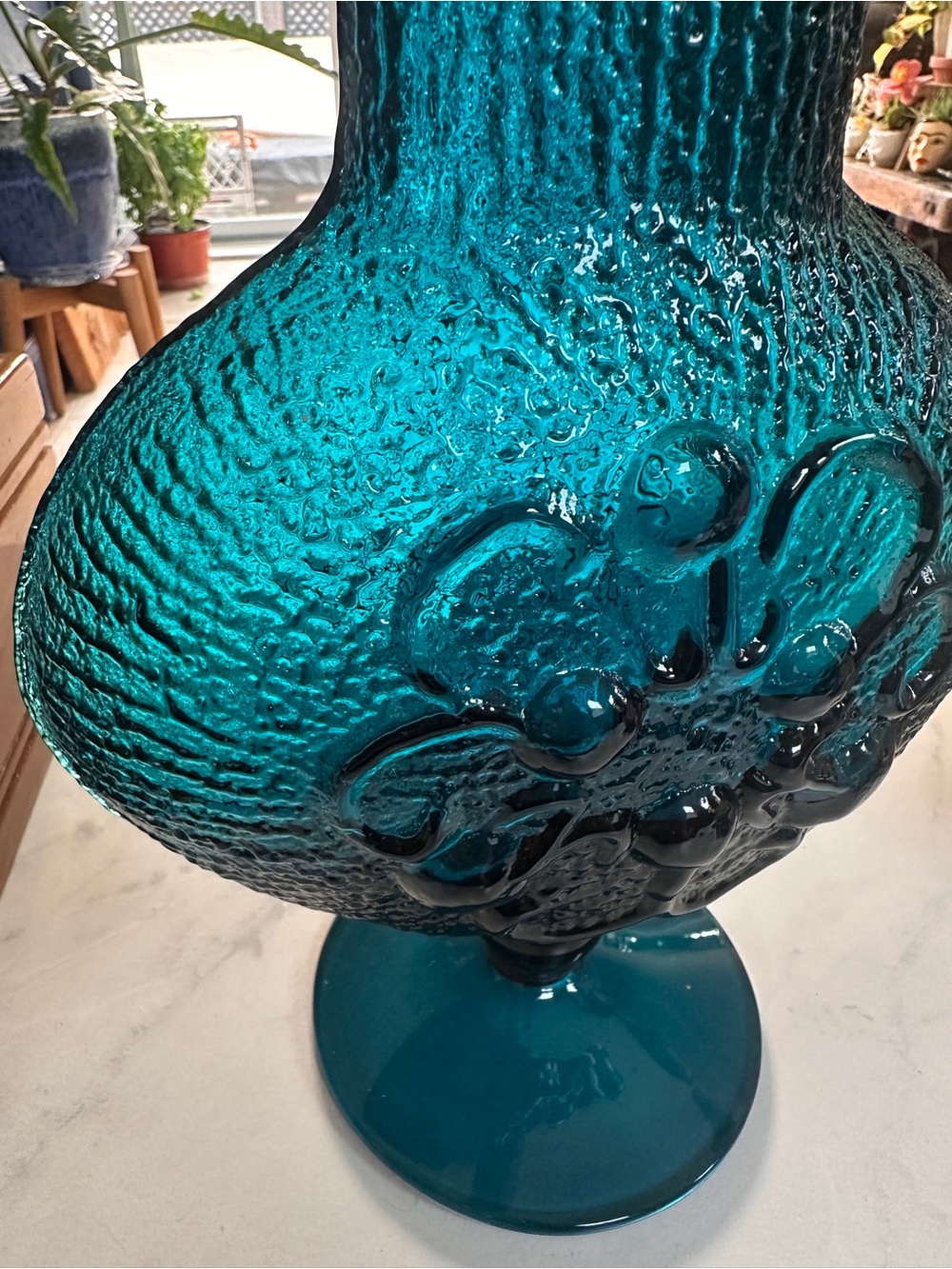 Wayne Husted for Stelvia Blue Glass vase - Picture 7 of 7